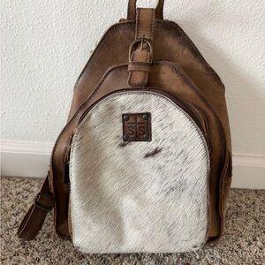 STS Leather Cowhide Backpack Purse
